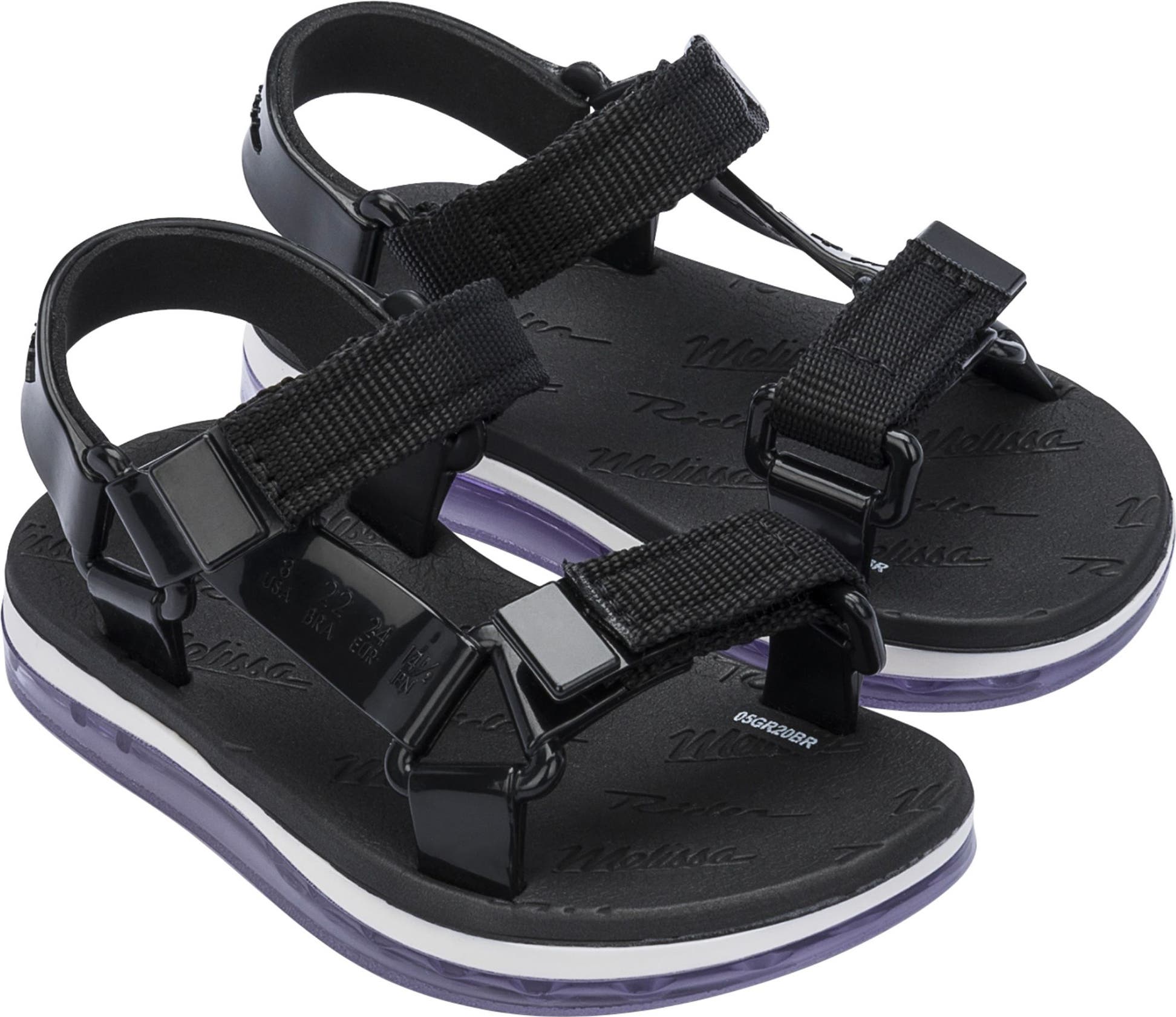 Rider Kids Sandal Boys Flip Flops Sandals Ankle Strap Black See Sizes